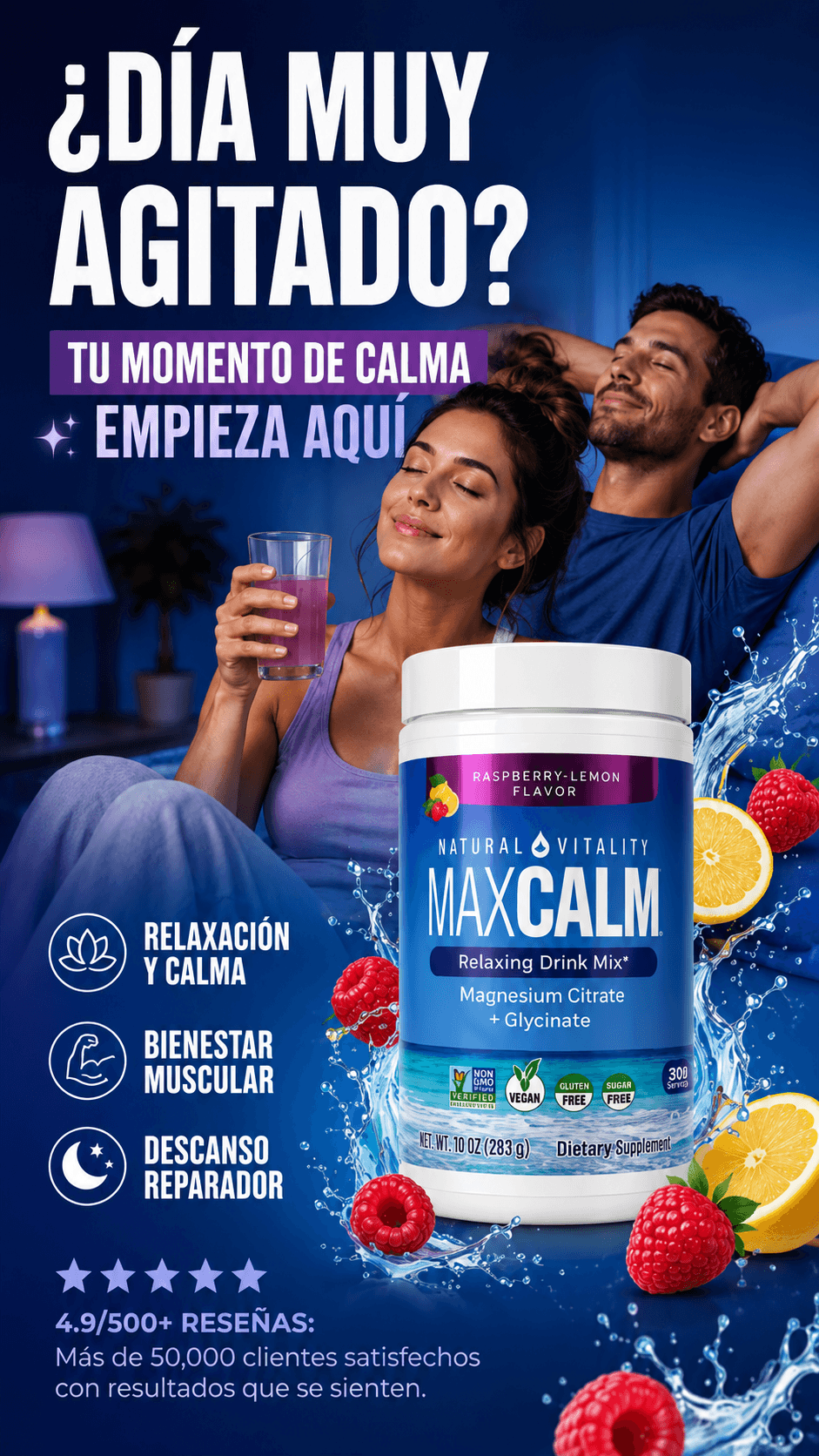 MAXCALM™ | Citrato + Glicinato de Magnesio